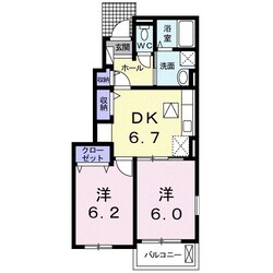 羽犬塚駅 徒歩29分 1階の物件間取画像